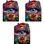 HASTHIP® Diamond Painting Kit 12x16inch Eye 5D for Adults Kids Suitable Home Leisure Wall Decoration Gift 3 PCS