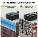 HASTHIP® Wood Moisture Meter with Light, Pinless Moisture Meter, LCD Color Display, Wall Moisture Meter with Sound Alarm & 4 Mode Moisture Sensor for Firewood, Lumber, Masonry, Battery Not Included
