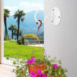 HASTHIP® Ganchos de Techo Metálicos 4pcs para Colgar Macetas y Luces, Soporte de Pared Resistente con Tornillos, Ganchos Multiusos para Interiores y Exteriores (Blanco)