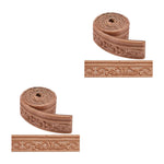 HASTHIP Wall Border Sticker with 3D Embossing Trim Decal 30 ft Foam Molding | Brown Decor