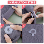 HASTHIP Duvet Clips for Secure Bedding with Anti Slip Snap On Design | 4 Clear Fasteners