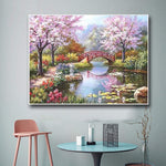 HASTHIP 5D Diamond Painting Kit for Adults with HD Canvas and Super Flash Diamonds 11.8x15.8In | Full Drill Rhinestone Art Set