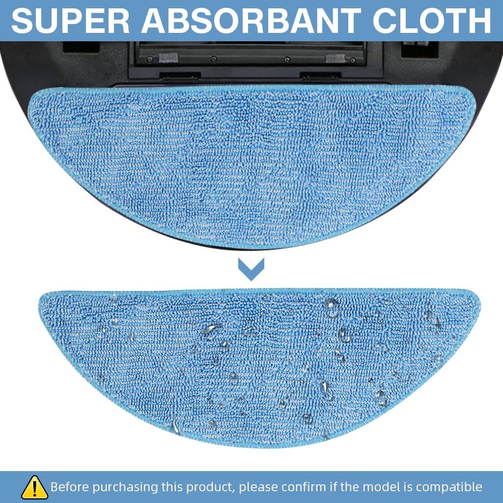 HASTHIP Mop Cloth Replacement for Ecovacs Deebot U2 Pro featuring 8PCS Washable Microfiber Pads