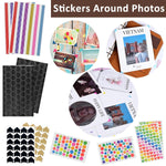 HASTHIP DIY Photo Album for Weddings and Family Memories with 60 Pages featuring Red Heart Closure and Felt Cover | Includes Metallic Pen and Color Stickers