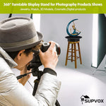 1Pcs Electric Rotating Display Stand, USB Charge 360 Degree Rotating Turntable, 20CM /Load 8KG, Multi-Functional Rotary Table for Photography Products Shows, Jewelry, Cake (Without Battery)