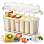 HASTHIP® 6-Mold Popsicle Maker Set, 120ml Reusable Ice Pop Molds with Anti-Spill Lid, Easy Release Tray & Drip-Free Handles for Homemade Frozen Treats