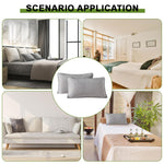 HASTHIP Pillow Cover Set with Zip Closure for Standard Pillows 48x74cm 2Pc | Bamboo Fiber Waterproof Protection Grey