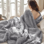HASTHIP Cozy Blanket for Couch Relaxation 59x78 in with Soft Flannel Warmth | Grey Throw