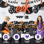 HASTHIP Halloween Tablecloth for Party Decor featuring 130x220cm Waterproof PE Cover | 2 Pack