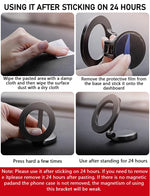 Mag-Safe Car Phone Mount & Stand, 360° Rotatable Holder for iPhone 15/14/13/12 - Strong Magnet, Hands-Free GPS, Zinc Alloy Design, Easy Self-Adhesive Installation for Office Kitchen Bedroom