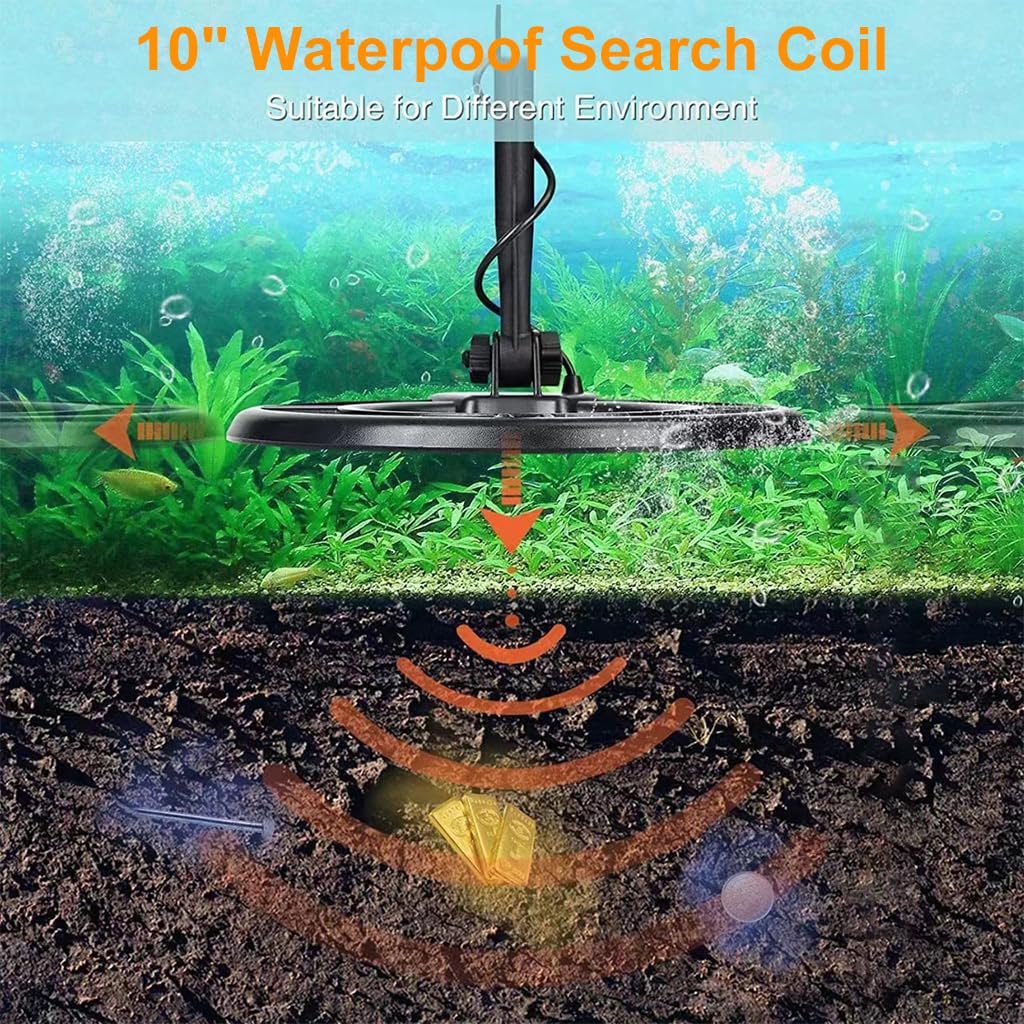 HASTHIP® Metal Detector Outdoor Metal Detector LCD Metal Detector Professional Highly Sensitive Metal Detector Retractable Industrial Metal Detector for Golden, Copper,Aluminio, Lead, Zinc and More