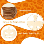 HASTHIP Halloween Decorations Set for DIY Crafting with 12Pcs Wooden Pumpkin Ornaments