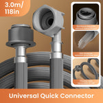 HASTHIP Washing Machine Hose 9.84 ft for Universal Water Inlet featuring Quick Snap On PET Design