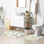 HASTHIP Bathroom Shower Curtain Set for Modern Décor with Boho Leaf Print & Waterproof Mats