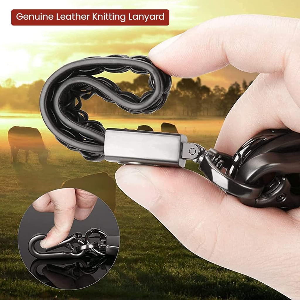 HASTHIP® Anti Lost Car Keychain Drive Safe Keychain Key Ring Key Chains for Men and Women,