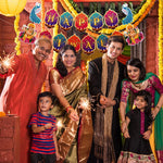 HASTHIP Happy Diwali Banner for Home and Porch Decoration featuring Gold Letter Design | Ideal for Festival of Lights and Deepavali Celebrations