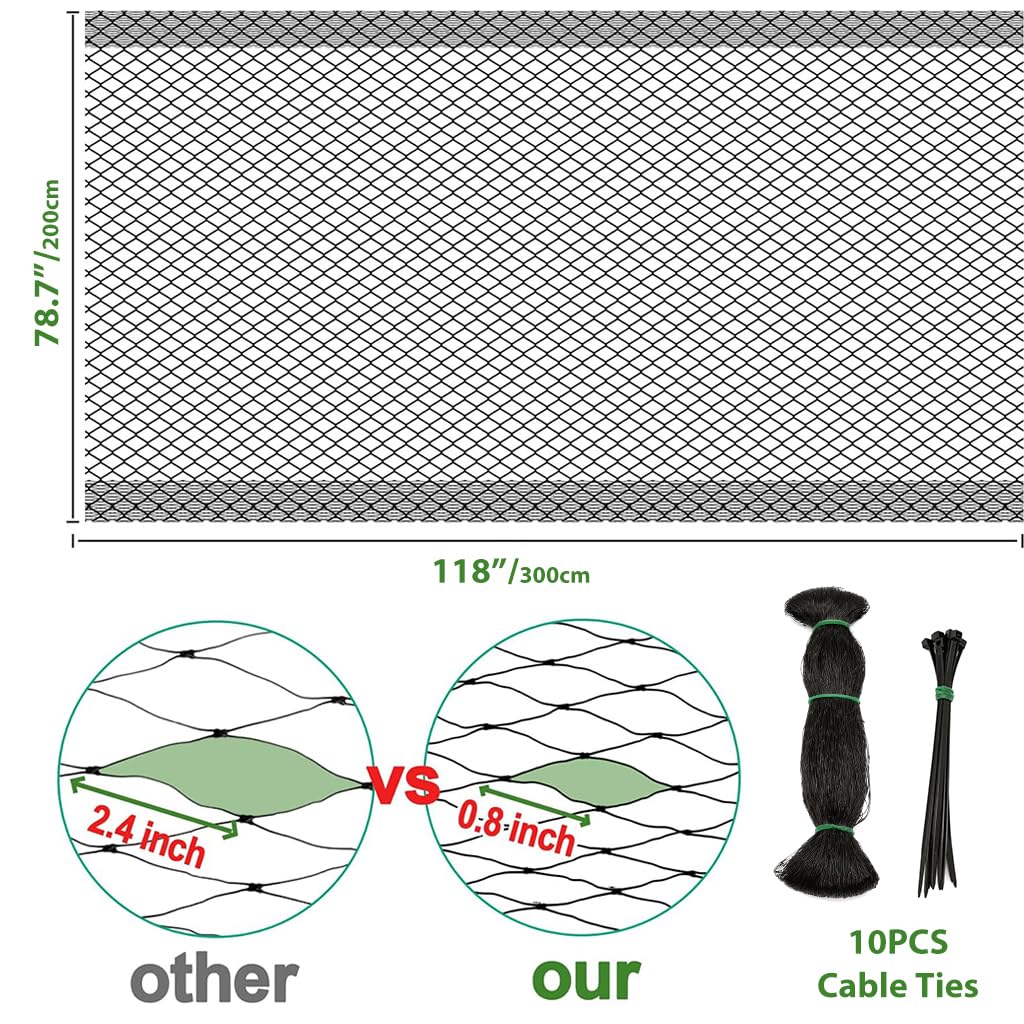 HASTHIP Fruit Tree Netting for Garden Protection 100x120cm with Zipper and Drawstring Closure