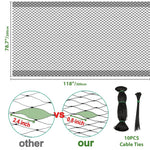 HASTHIP Fruit Tree Netting for Garden Protection 100x120cm with Zipper and Drawstring Closure