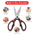HASTHIP® ZIBUYU Kitchen Scissors Heavy Duty Stainless Steel Kitchen Shears, Multi-Function Food Scissors for Home, Poultry, Meat, Chicken, Fish, Ribs, General Cooking, Dishwasher Safe