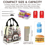 HASTHIP Insulated Lunch Bag for School and Office with Leak Proof Zipper and 23x13x20 cm Storage | Cartoon Design for Kids and Adults