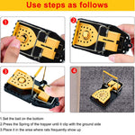 2Pcs Rat Traps for House Garden Patio, Reusable Mouse Traps for Mice, Rats, Chipmunks, Squirrels, Hamsters and Other Rodents, Quickly Slam Rat Killer for Indoor and Outdoor