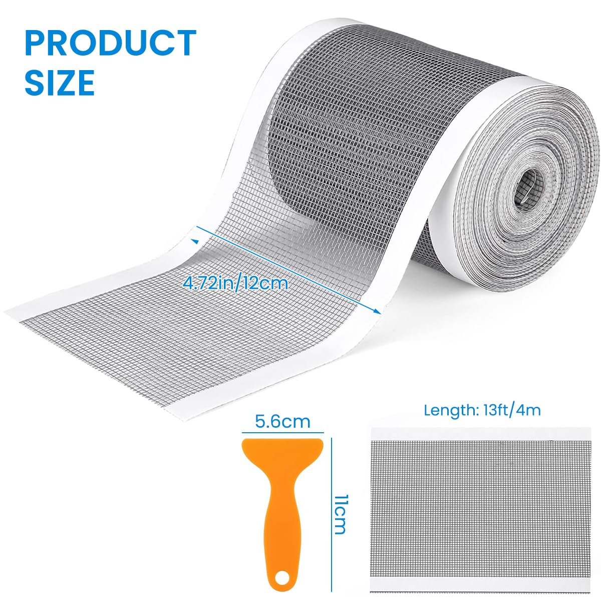 HASTHIP Kitchen Sink Strainer for Bathroom and Shower Drains with Cuttable 13 ft PVC Mesh | 3 PCS Hair Catcher Cover