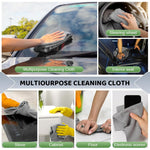 HASTHIP Microfiber Cleaning Cloth Roll for Kitchen with Pre-Cut Tear Away Design 15 Count 25x40cm Grey