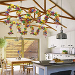 2Pcs Tinsel Garland Christmas Garland Decoration Hanging Garland 6.6ft Metallic Twist Multicolor Shining Garland for Birthday, Halloween, Home Decor, Party Decortion Items for Diwali Festival