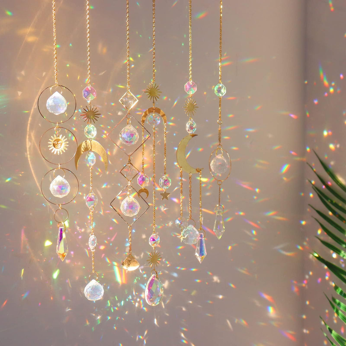 HASTHIP DIY Sun Catchers Making Kit for Adults with 200 Crystal Prism Accessories | Window and Garden Hanging Decor