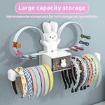 Headband Holder Stand Scrunchie Organizer, Girls Hair Accessories Organizer Storage for Headband Hairband Hair Ties, Adhesive Scrunchy Holder Scrunchie Storage