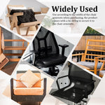 HASTHIP Office Chair Armrest Covers 10x45cm with Tie Up Design Natural Rattan for Summer Comfort | Rustic Dust Protection