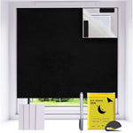 HASTHIP Portable Blackout Shades for Windows 118 x 57 in with Silver Coating | 100% Light and UV Blocking