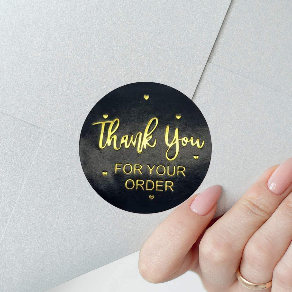 HASTHIP Thank You Stickers for Gift Packaging featuring 500 pcs 1 inch round floral design | self adhesive labels
