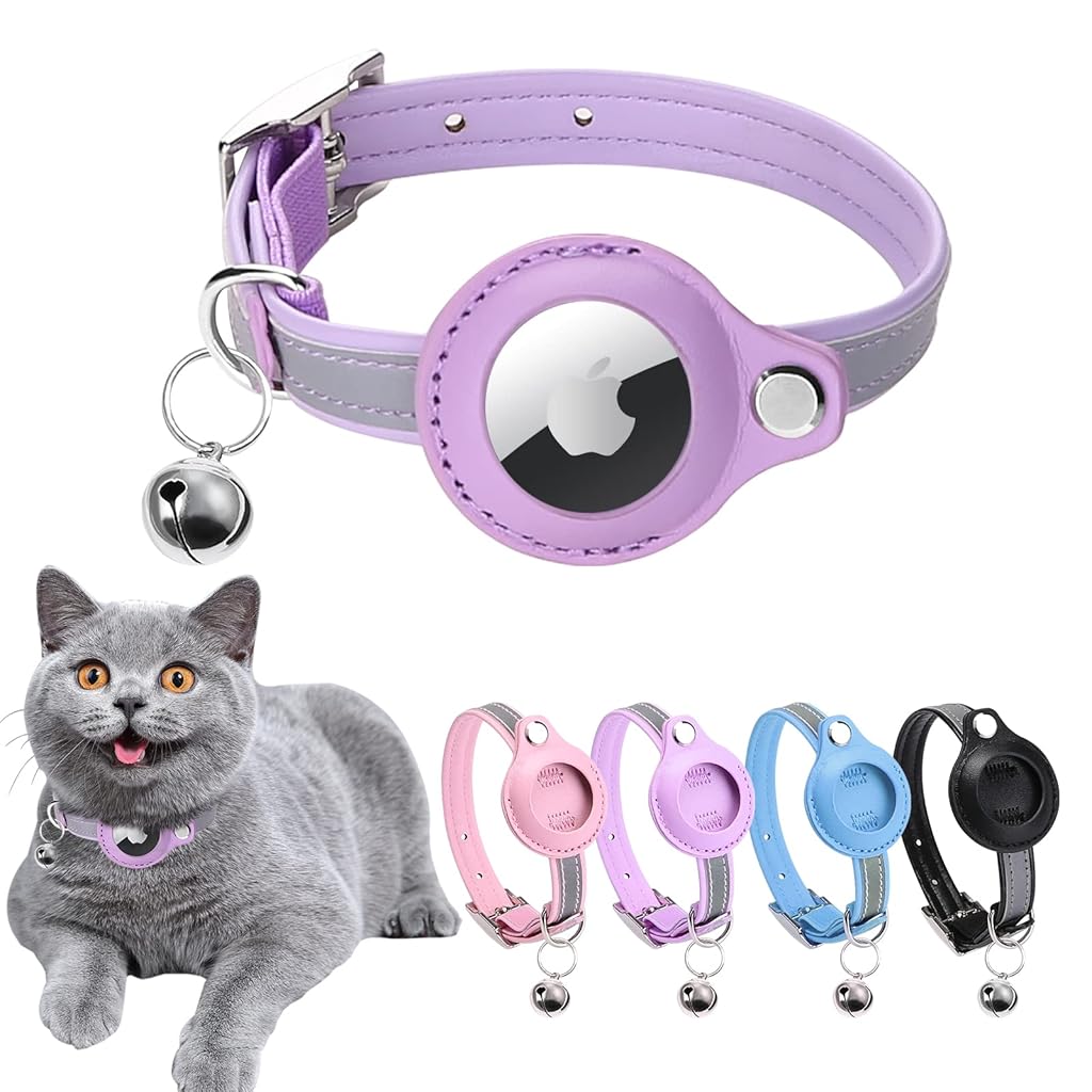 HASTHIP® Collar reflectante con GPS y Airtag para gatos