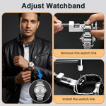 HASTHIP Watch Repair Kit with Watch Press, Case Back Opener & Link Remover