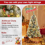 HASTHIP® 150cm Christmas Tree for Home Decor with Snow Flocked Branches, Pinecones & Red Berries, Premium Xmas Trees for Christmas, Office School House Restaurants Store