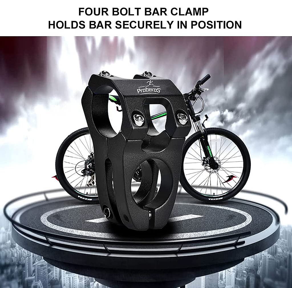 Proberos 31.8MM Aluminum Alloy Cycling Bicycle Bike MTB Handlebar Stem High-Strength Handlebar Stem Fit for Most Mountain Bike Road Bike MTB BMX Track Bike