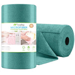 HASTHIP Microfiber Cleaning Cloth Roll for Kitchen with 50 Pre Cut Tear Away Rags | Green