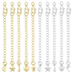 HASTHIP Necklace Extenders for Jewelry Making with Lobster Clasp | 10PCS 2.5 in Gold and Silver Chains