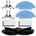HASTHIP Replacement Vacuum Cleaner Accessories for AGARO Alpha with 9 Piece Set | Includes Main and Side Brushes Filters and Mop Cloth