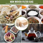 HASTHIP Disposable Tea Filter Bags for Loose Tea with Drawstring Leak Proof Design Pack of 100