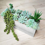 11Pcs Artificial Succulent Plants, Faux Succulent in Flocked Green in Different Type Different Size, Mini Artificial Plants Desk Decor, Computer Desktop Decoration