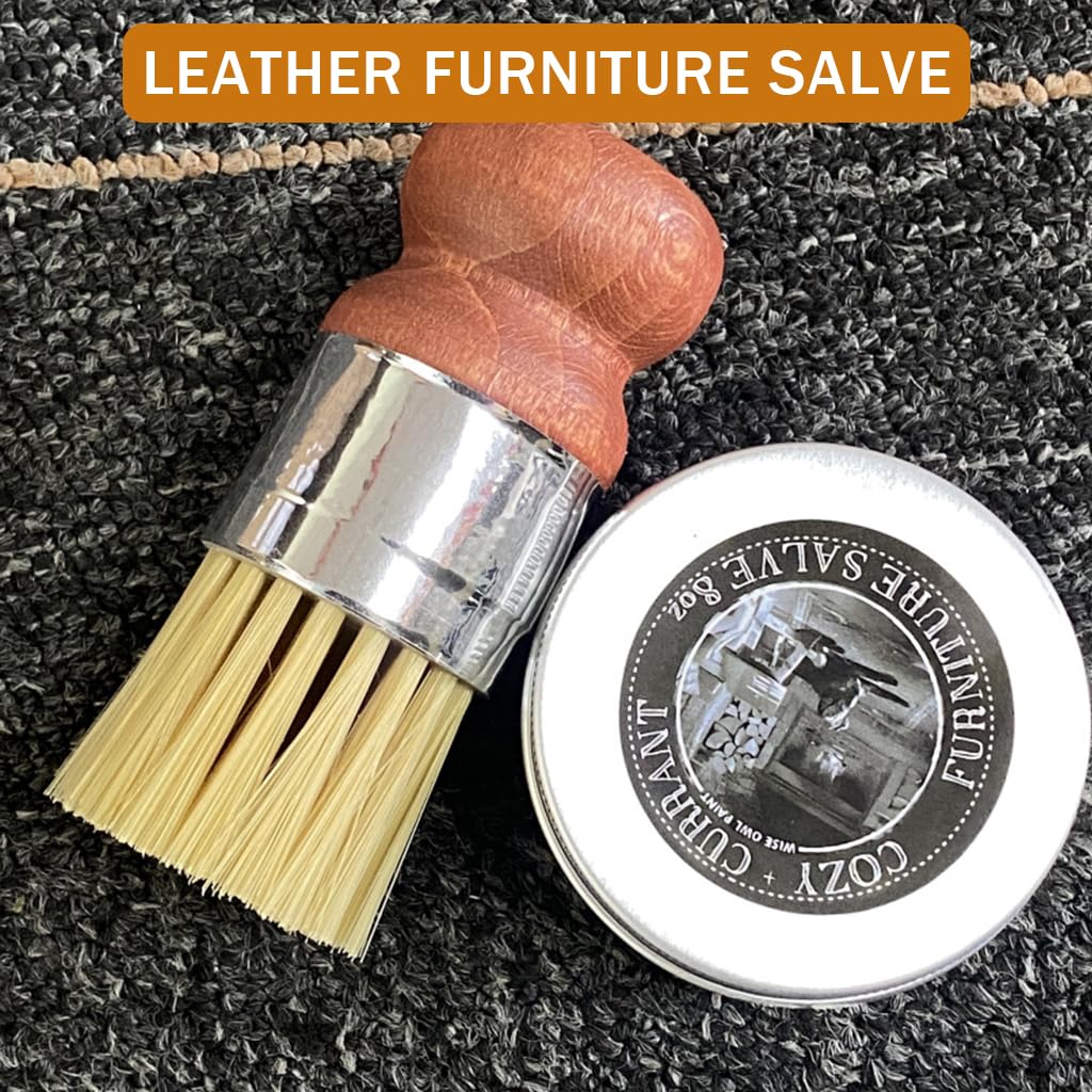 HASTHIP Leather Polish Paste 60g for Furniture and Car Interiors with Brush | Dual-Action Cleaning and Conditioning