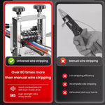Serplex® 6-IN-1 Manual Wire Stripper Machine Drill-Operated Wire Stripper Tool with Hand Crank 3-17mm Dia Cable, Manual Wire Stripping Machine with 6 Tracks & 5 Carbide Blade, for Wire Stripping