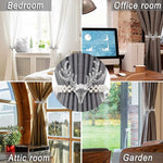 HASTHIP Curtain Holders Tieback for Home and Office with Elastic Rope and Pearl Design | 4 PCS Gold Set