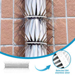 HASTHIP Anti Bird Spike Strips for Pigeons and Cats with Dual Row Design 0.5 m Stainless Steel | Easy Installation