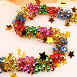2Pcs Tinsel Garland Christmas Garland Decoration Hanging Garland 6.6ft Metallic Twist Multicolor Shining Garland for Birthday, Halloween, Home Decor, Party Decortion Items for Diwali Festival