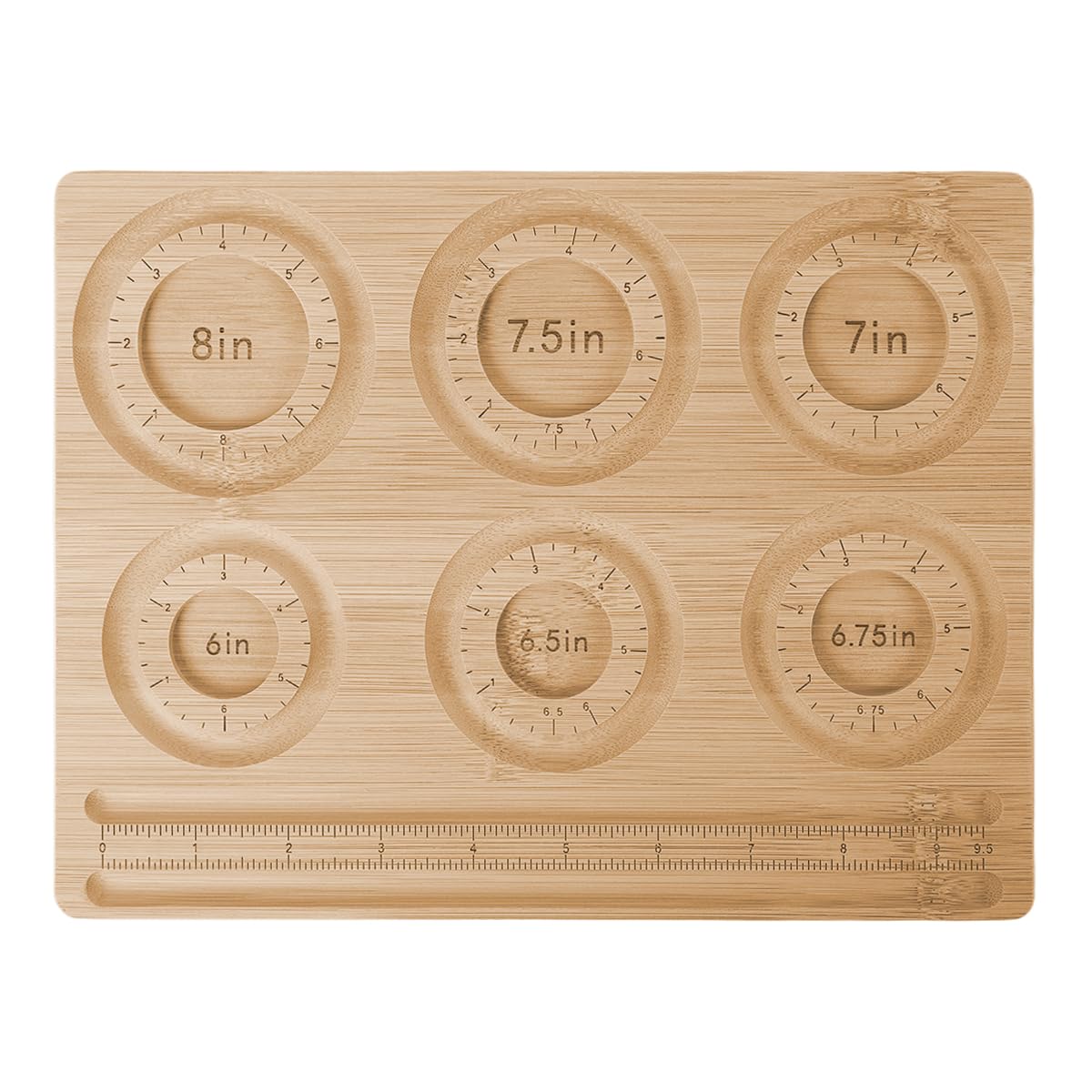 HASTHIP Bamboo Bead Board for Jewelry Making with 6 Grooves and 10.44x7.88 in Size | Eco Bamboo Tray for DIY Bracelet and Necklace Design