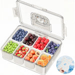 HASTHIP® Chilled Snackle Box Container with Ice Pack, Charcoolerie Chilled Portable Serving Tray with Lid and Handle