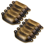 Supvox Generic Imported 10Pcs Antique Brass Door Cabinet Knob Wardrobe Drawer Shell Pull Handle-Perfect for Home & Office Drawers